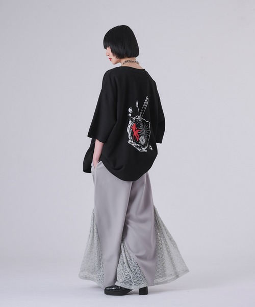 狐独(コドク)の「金魚刺繍スムースプリントT(Tシャツ/カットソー・メンズ・ブラック/オフホワイト・MEDIUM/LARGE)」の16枚目の写真