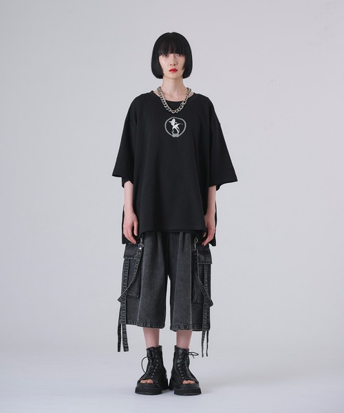 狐独(コドク)の「金魚刺繍スムースプリントT(Tシャツ/カットソー・メンズ・ブラック/オフホワイト・MEDIUM/LARGE)」の18枚目の写真