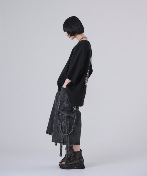 狐独(コドク)の「金魚刺繍スムースプリントT(Tシャツ/カットソー・メンズ・ブラック/オフホワイト・MEDIUM/LARGE)」の21枚目の写真