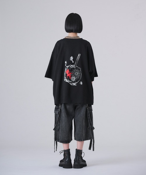 狐独(コドク)の「金魚刺繍スムースプリントT(Tシャツ/カットソー・メンズ・ブラック/オフホワイト・MEDIUM/LARGE)」の22枚目の写真