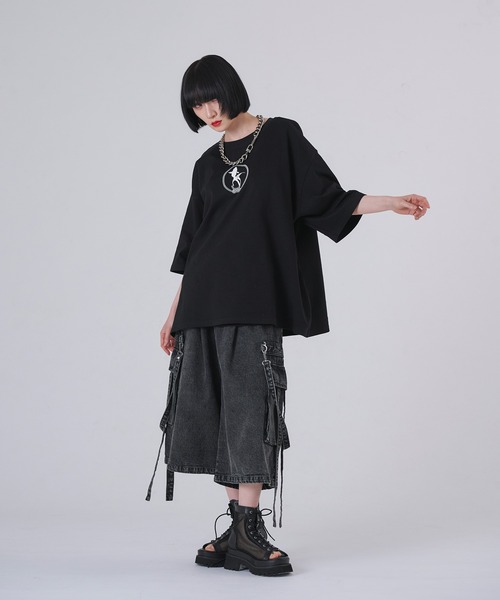 狐独(コドク)の「金魚刺繍スムースプリントT(Tシャツ/カットソー・メンズ・ブラック/オフホワイト・MEDIUM/LARGE)」の19枚目の写真