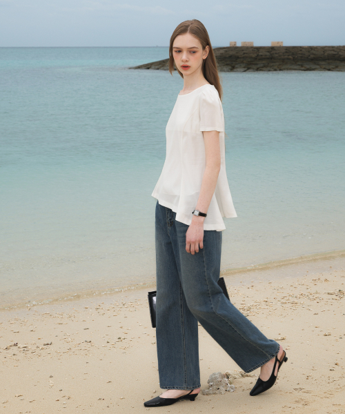 DEHEVE（デヘヴェ）の「Unbalance Frill Blouse [Ivory]（シャツ/ブラウス・レディース・アイボリー・SMALL/MEDIUM）」の8枚目の写真