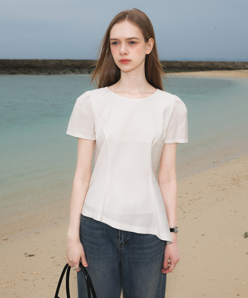 DEHEVE（デヘヴェ）の「Unbalance Frill Blouse [Ivory]（シャツ/ブラウス・レディース・アイボリー・SMALL/MEDIUM）」の12枚目の写真
