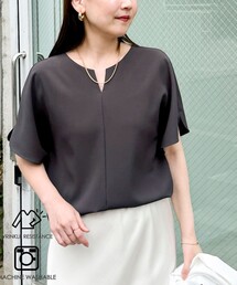 NOLLEY’S Sophi | 《セットアップ対応》NEW morisachiウォッシャブルツイルケープ風ブラウス(シャツ/ブラウス)