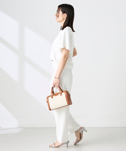 NOLLEY’S Sophi（ノーリーズソフィ）の「《セットアップ対応》NEW morisachiウォッシャブルツイルケープ風ブラウス（シャツ/ブラウス・レディース・ホワイト/ネイビー/チャコールグレー・38/36）」の4枚目の写真