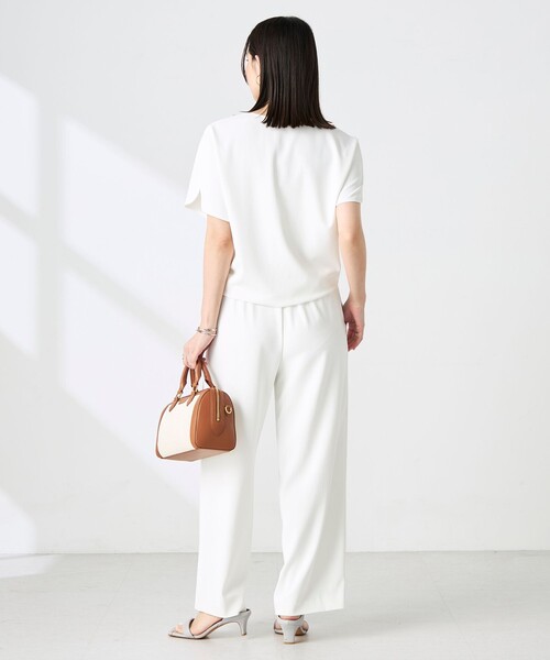 NOLLEY’S Sophi（ノーリーズソフィ）の「《セットアップ対応》NEW morisachiウォッシャブルツイルケープ風ブラウス（シャツ/ブラウス・レディース・ホワイト/ネイビー/チャコールグレー・38/36）」の5枚目の写真