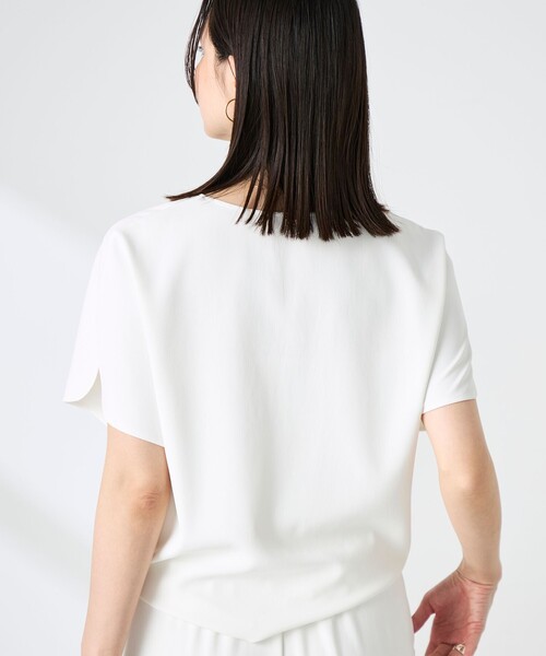 NOLLEY’S Sophi（ノーリーズソフィ）の「《セットアップ対応》NEW morisachiウォッシャブルツイルケープ風ブラウス（シャツ/ブラウス・レディース・ホワイト/ネイビー/チャコールグレー・38/36）」の10枚目の写真
