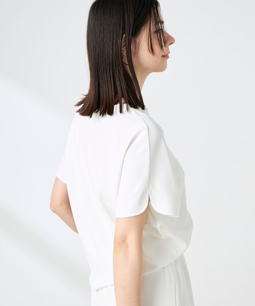 NOLLEY’S Sophi（ノーリーズソフィ）の「《セットアップ対応》NEW morisachiウォッシャブルツイルケープ風ブラウス（シャツ/ブラウス・レディース・ホワイト/ネイビー/チャコールグレー・38/36）」の11枚目の写真