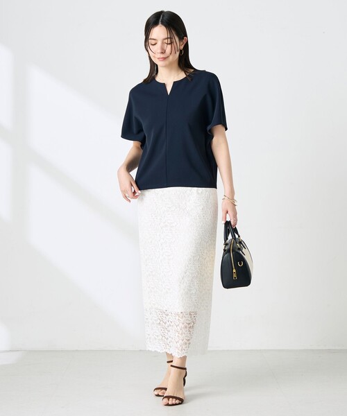 NOLLEY’S Sophi（ノーリーズソフィ）の「《セットアップ対応》NEW morisachiウォッシャブルツイルケープ風ブラウス（シャツ/ブラウス・レディース・ホワイト/ネイビー/チャコールグレー・38/36）」の14枚目の写真