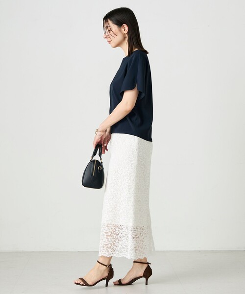NOLLEY’S Sophi（ノーリーズソフィ）の「《セットアップ対応》NEW morisachiウォッシャブルツイルケープ風ブラウス（シャツ/ブラウス・レディース・ホワイト/ネイビー/チャコールグレー・38/36）」の15枚目の写真