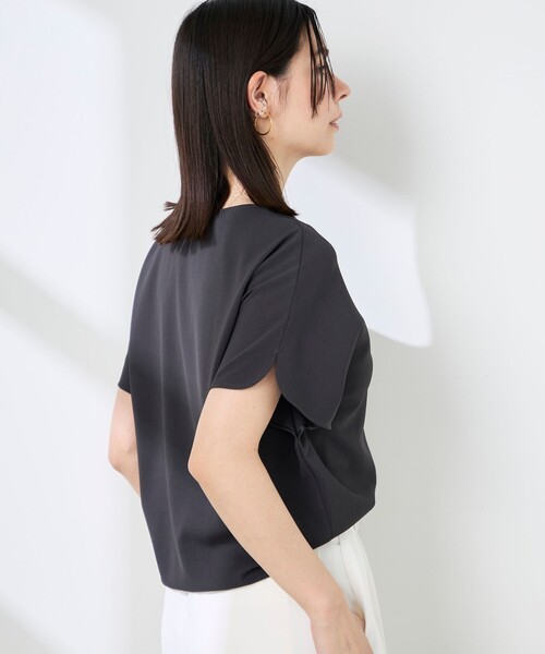 NOLLEY’S Sophi（ノーリーズソフィ）の「《セットアップ対応》NEW morisachiウォッシャブルツイルケープ風ブラウス（シャツ/ブラウス・レディース・ホワイト/ネイビー/チャコールグレー・38/36）」の17枚目の写真