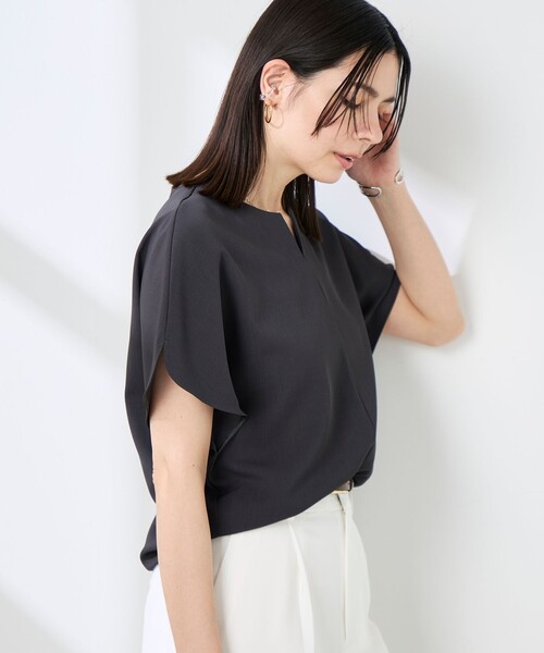 NOLLEY’S Sophi（ノーリーズソフィ）の「《セットアップ対応》NEW morisachiウォッシャブルツイルケープ風ブラウス（シャツ/ブラウス・レディース・ホワイト/ネイビー/チャコールグレー・38/36）」の18枚目の写真