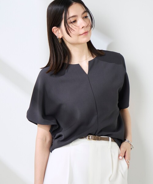NOLLEY’S Sophi（ノーリーズソフィ）の「《セットアップ対応》NEW morisachiウォッシャブルツイルケープ風ブラウス（シャツ/ブラウス・レディース・ホワイト/ネイビー/チャコールグレー・38/36）」の20枚目の写真