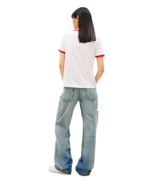 tommy jeans(トミー ジーンズ)の「プリントショートスリーブTシャツ(Tシャツ/カットソー・レディース・マルチ/ピンク/ホワイト・SMALL/MEDIUM/X-SMALL/LARGE)」の4枚目の写真