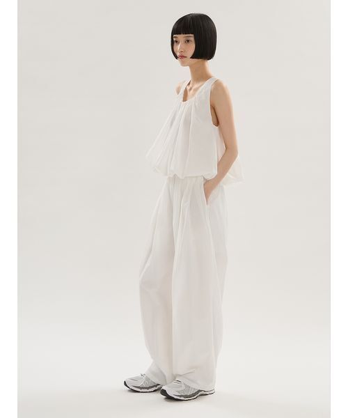 emmi(エミ)の「ワッシャーナイロンタックイージーパンツ【セットアップ対応】(その他パンツ・レディース・ブラック/ミント/ホワイト・1/0)」の12枚目の写真