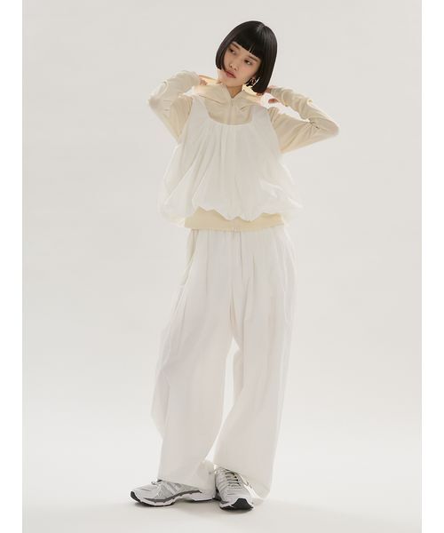 emmi(エミ)の「ワッシャーナイロンタックイージーパンツ【セットアップ対応】(その他パンツ・レディース・ブラック/ミント/ホワイト・1/0)」の14枚目の写真