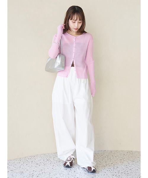 emmi(エミ)の「ワッシャーナイロンタックイージーパンツ【セットアップ対応】(その他パンツ・レディース・ブラック/ミント/ホワイト・1/0)」の16枚目の写真