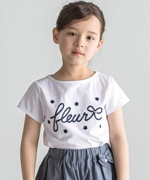 ベア天竺 ロープ刺しゅうロゴTシャツ(90～140cm)