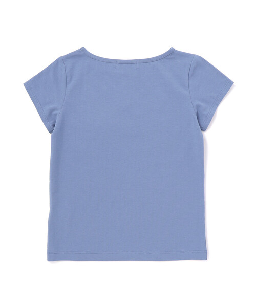 Tartine et Chocolat(タルティーヌエショコラ)の「ベア天竺 ロープ刺しゅうロゴTシャツ(90~140cm)(Tシャツ/カットソー・キッズ・ブルー/ホワイト・130cm/140cm/120cm/110cm)」の9枚目の写真