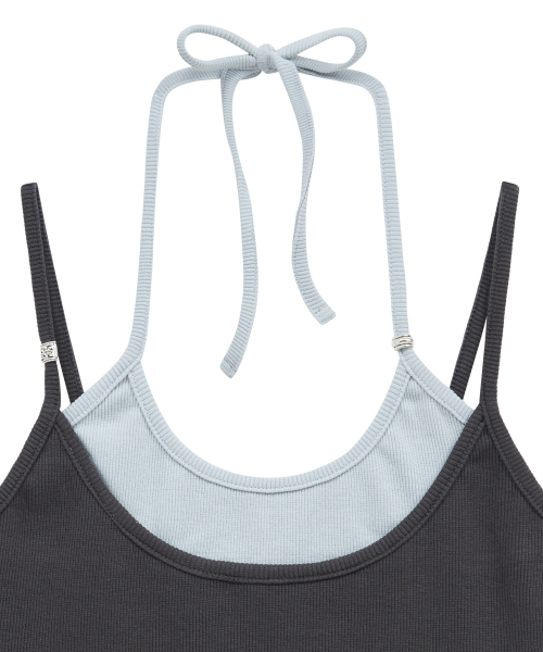Midnight Move（ミッドナイトムーブ）の「combi top (dark grey)（Tシャツ/カットソー・レディース・その他・FREE）」の2枚目の写真