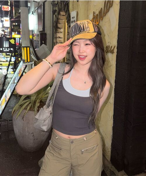 Midnight Move（ミッドナイトムーブ）の「combi top (dark grey)（Tシャツ/カットソー・レディース・その他・FREE）」の5枚目の写真