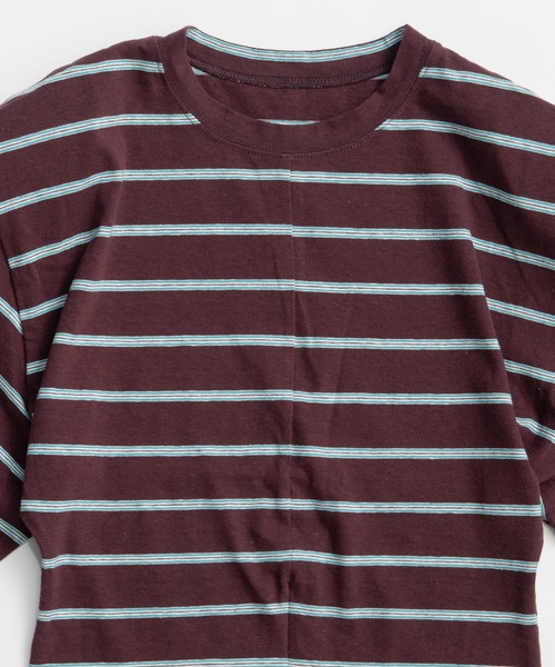 MAISON SPECIAL(メゾンスペシャル)の「Power Shoulder T-Shirt/パワショルTシャツ(Tシャツ/カットソー・レディース・チャコールグレー/ブラウン/ホワイト・FREE)」の14枚目の写真