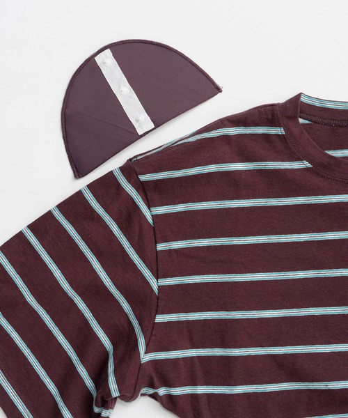 MAISON SPECIAL(メゾンスペシャル)の「Power Shoulder T-Shirt/パワショルTシャツ(Tシャツ/カットソー・レディース・チャコールグレー/ブラウン/ホワイト・FREE)」の19枚目の写真