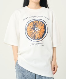 接触冷感フルーツ柄TEE(M1)