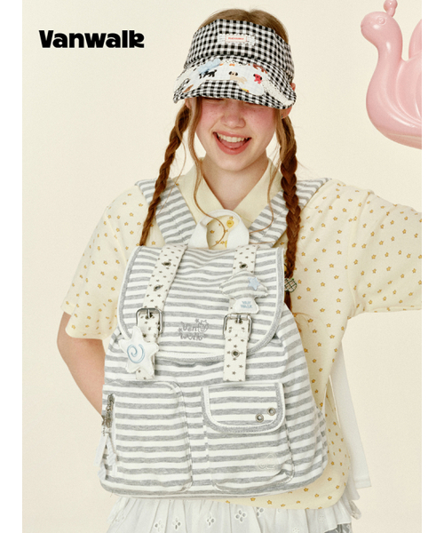 VANWALK（バンウォーク）の「Baby Pocket Backpack [Gray]（バックパック/リュック・レディース・ライトグレー・FREE）」の4枚目の写真