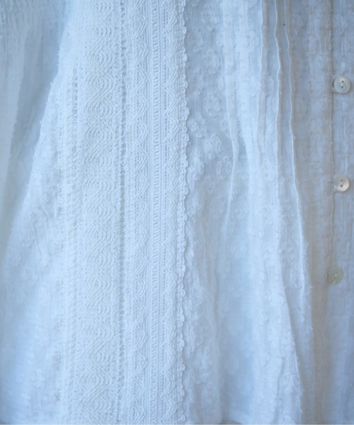 yuni(ユニ )の「△Flower JQ×lace blouse(シャツ/ブラウス・レディース・ホワイト/ブラック・FREE)」の11枚目の写真