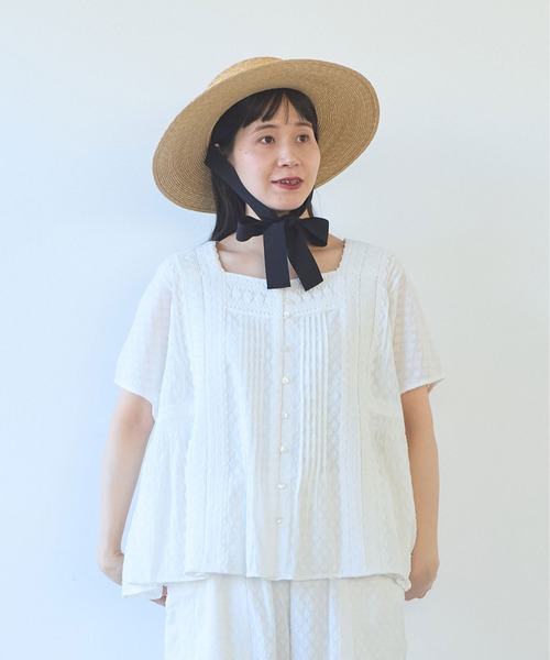 yuni(ユニ )の「△Flower JQ×lace blouse(シャツ/ブラウス・レディース・ホワイト/ブラック・FREE)」の6枚目の写真