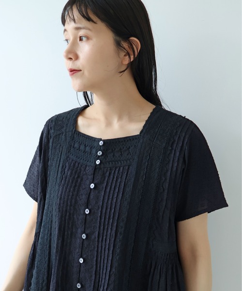yuni(ユニ )の「△Flower JQ×lace blouse(シャツ/ブラウス・レディース・ホワイト/ブラック・FREE)」の22枚目の写真