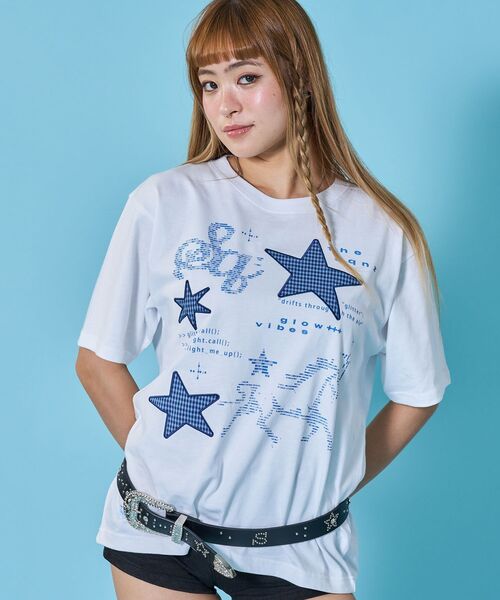 SEQUENZ(シークエンズ)の「※WEB限定 / ワッペン×チェック / モチーフデザイン半袖Tシャツ / sqnz motif applique tee(Tシャツ/カットソー・レディース・ホワイト/ブラック/ミント/レモンイエロー・SMALL/MEDIUM)」の6枚目の写真