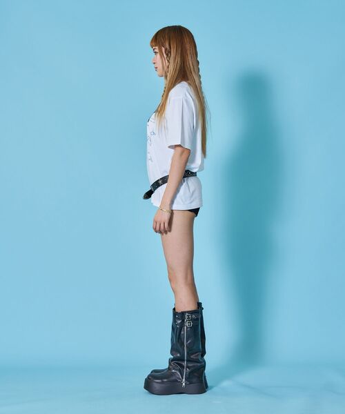 SEQUENZ(シークエンズ)の「※WEB限定 / ワッペン×チェック / モチーフデザイン半袖Tシャツ / sqnz motif applique tee(Tシャツ/カットソー・レディース・ホワイト/ブラック/ミント/レモンイエロー・SMALL/MEDIUM)」の10枚目の写真