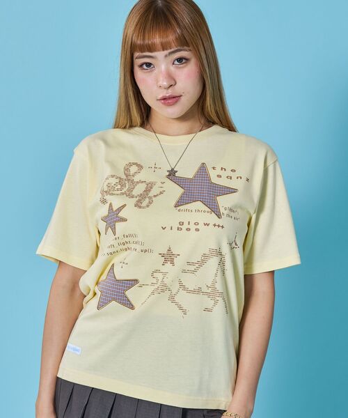 SEQUENZ(シークエンズ)の「※WEB限定 / ワッペン×チェック / モチーフデザイン半袖Tシャツ / sqnz motif applique tee(Tシャツ/カットソー・レディース・ホワイト/ブラック/ミント/レモンイエロー・SMALL/MEDIUM)」の14枚目の写真