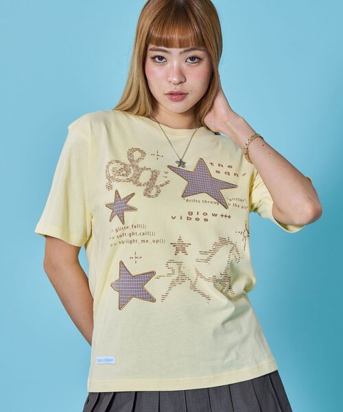 SEQUENZ(シークエンズ)の「※WEB限定 / ワッペン×チェック / モチーフデザイン半袖Tシャツ / sqnz motif applique tee(Tシャツ/カットソー・レディース・ホワイト/ブラック/ミント/レモンイエロー・SMALL/MEDIUM)」の19枚目の写真