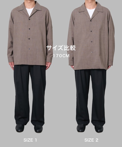 STUDIOUS（ステュディオス）の「【STUDIOUS】Linenｗool Cupra Shirts（シャツ/ブラウス・メンズ・ブラウン/ベージュ・1/2）」の4枚目の写真