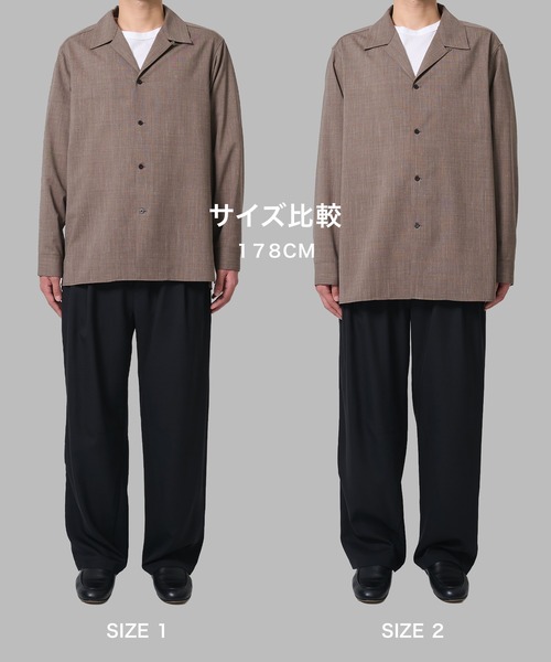 STUDIOUS（ステュディオス）の「【STUDIOUS】Linenｗool Cupra Shirts（シャツ/ブラウス・メンズ・ブラウン/ベージュ・1/2）」の5枚目の写真