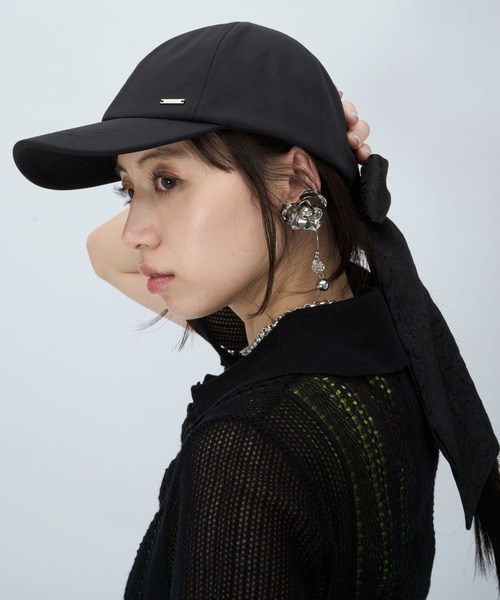 HARE(ハレ)の「ジャガードバックリボンキャップ(HARE)(キャップ・レディース・ブラック・FREE)」の13枚目の写真