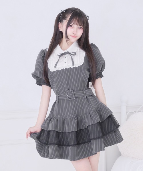 Pal elfy(パルエルフィー)の「リボン付きドットチュールティアードワンピース(ワンピース・レディース・ブラウン系その他/グレー/杢グレー/ブラック/ブラック系その他・フリー)」の16枚目の写真
