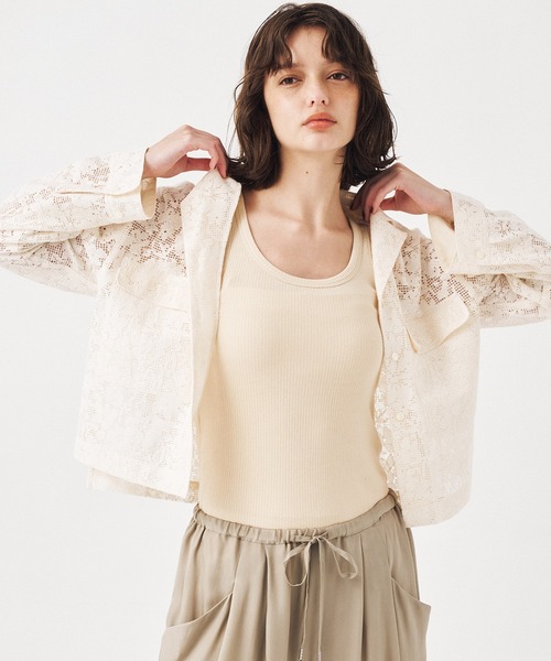 PUBLIC TOKYO(パブリックトウキョウ)の「【2026新作】ベアテレコタンクトップ(タンクトップ・レディース・ブラック/ワイン/アイボリー・FREE)」の8枚目の写真