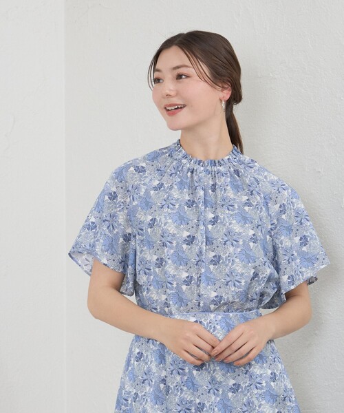 amaca(アマカ)の「【LIBERTY】Angelica Garla ブラウス(シャツ/ブラウス・レディース・グリーン/ブルー系その他4・40/38)」の4枚目の写真