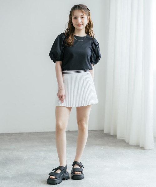 THE NORTH FACE(ザノースフェイス)の「日本未展開モデル THE NORTH FACE ザ・ノースフェイス WHITE LABEL ホワイトレーベル W'S PLEATY SKIRT インナー付きプリーツミニスカート(スカート・レディース・ホワイト/ブラック・L/M)」の6枚目の写真