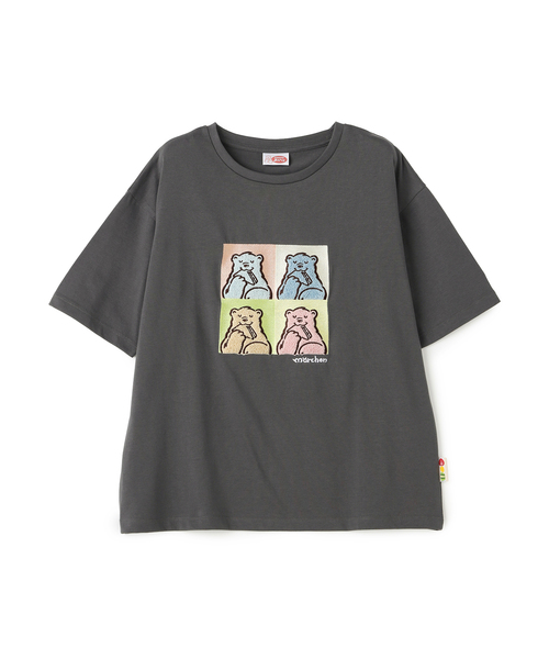 cross marche(クロスマルシェ)の「【サンドイッチハウスメルヘン】サガラ刺繍アートメルるん♪半袖Tシャツ(Tシャツ/カットソー・レディース・チャコール/ピンク・M/LL/L)」の20枚目の写真