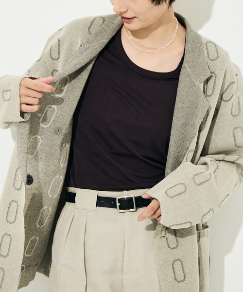 KEY TIMEZ（キータイムズ）の「[KEY TIMEZ/キータイムズ]ファインキュプラジャージートップス（Tシャツ/カットソー・レディース・ブラウン/ホワイト・2/1）」の12枚目の写真