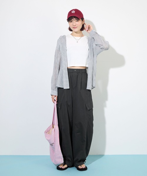 ABYS(アビス)の「バルーンシルエットカーゴパンツ(カーゴパンツ・レディース・ホワイト/ネイビー/チャコールグレー・SMALL/MEDIUM/LARGE)」の9枚目の写真