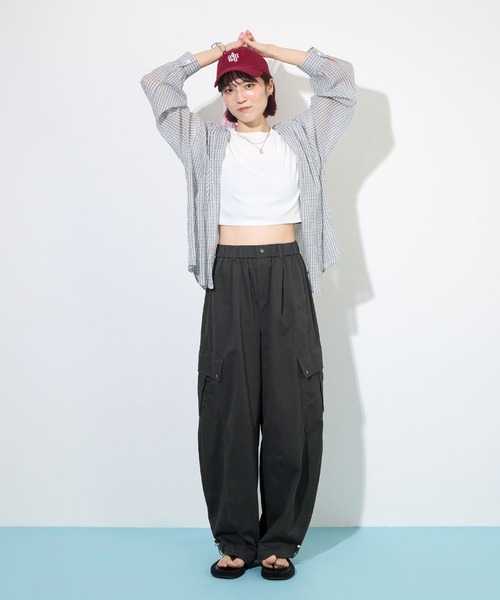 ABYS(アビス)の「バルーンシルエットカーゴパンツ(カーゴパンツ・レディース・ホワイト/ネイビー/チャコールグレー・SMALL/MEDIUM/LARGE)」の10枚目の写真