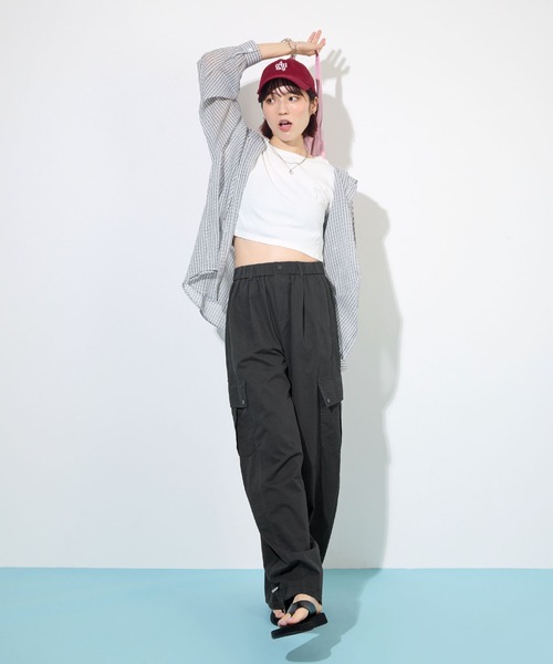 ABYS(アビス)の「バルーンシルエットカーゴパンツ(カーゴパンツ・レディース・ホワイト/ネイビー/チャコールグレー・SMALL/MEDIUM/LARGE)」の11枚目の写真