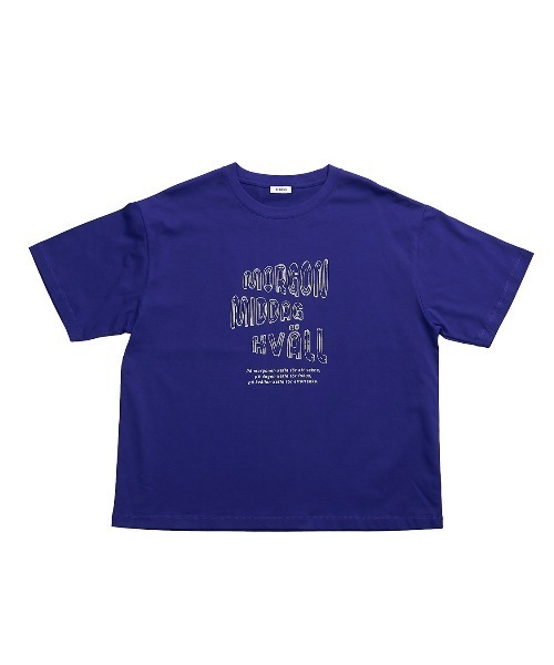 salle de bal(サルデバル)の「【 ALDAYS / オルデイズ 】 6.5oz Box Silhouette Tee " 1 DAG " AL-SS034(Tシャツ/カットソー・レディース・パープル/ホワイト・FREE)」の2枚目の写真