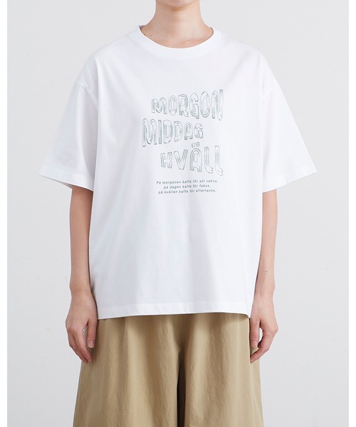 salle de bal(サルデバル)の「【 ALDAYS / オルデイズ 】 6.5oz Box Silhouette Tee " 1 DAG " AL-SS034(Tシャツ/カットソー・レディース・パープル/ホワイト・FREE)」の1枚目の写真